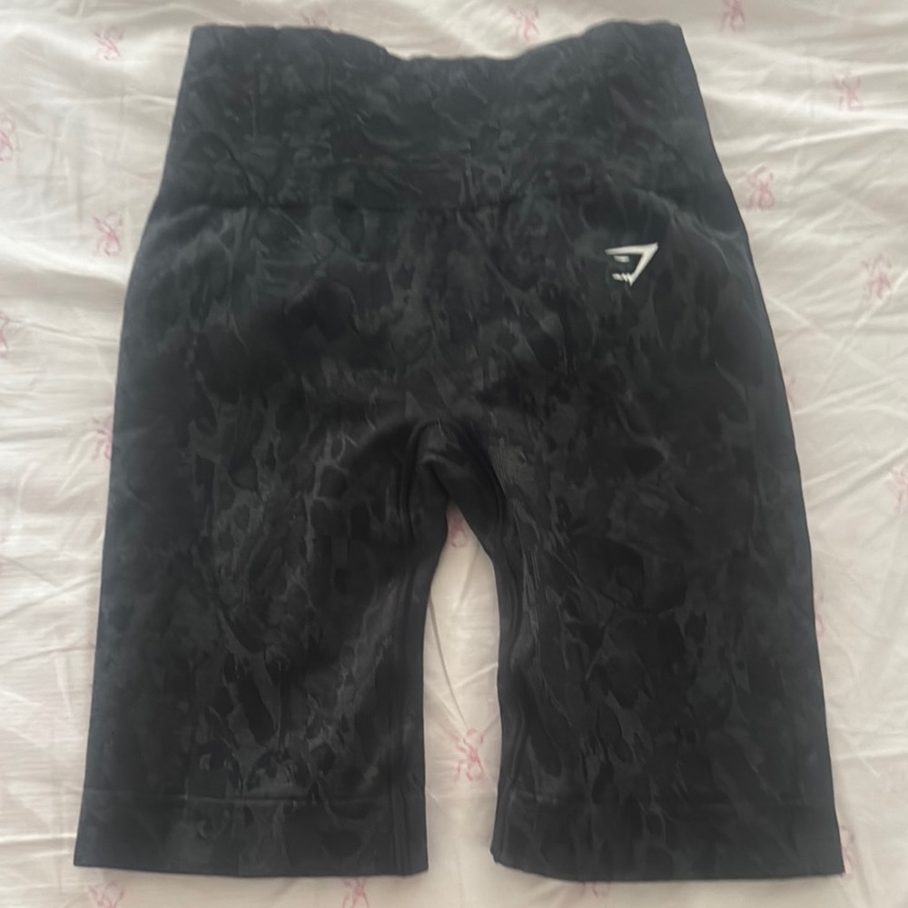 Gymshark Black Bike Shorts with Elastic Waistband